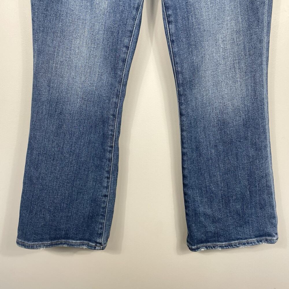 Pistola Lennon High Rise Crop Boot Jean Size 30 Blue Light Distressed Stretch - Picture 7 of 15